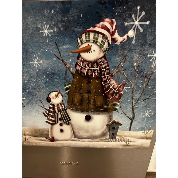 Collections Etc Decorative Snowman Scene Dishwasher Magnet Cover‎ Winter Holiday - Picture 3 of 6